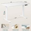 NicBex Home Office Desks 62" Morden Computer Desk Standing Desk Adjustable Height with Metal Legs and Earphone Rack for Study - 2 of 4