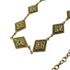 Anna-Kaci Vintage Inspired Engraved Metal Waist Chain with Floral Square Links 44 inches - 3 of 4