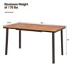 Tangkula Acacia Table Dining Table w/ 2" of Hole Slatted Wood Surface for Indoors & Outdoors - 4 of 4
