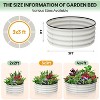 Galvanized Raised Garden Bed for Gardening, Round Metal Planter Box for Planting Plants Vegetables and Flower - 2 of 4