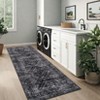 Washable Rugs for Living Room Vintage Geometric Area Rug Farmhouse Non-Slip Low Pile Carpet Home Decor - 2 of 4