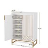 UbMelt 29.52 Inch Shoe Cabinet,Modern Freestanding 5-Tier Shoe Storage Organizer with Adjustable Shelves and 2 Doors for Entryway,Hallway,Closet - 3 of 4