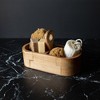 10" x 4.5" x 6" Yuma Natural Wood Oval Storage Caddy w/ Handle - 2 of 4