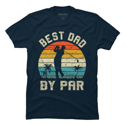 Men's Design By Humans Best Dad By Par Tropical Golf By T-Shirt