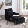 Sofa Bed Couch, Convertible Chair Bed With Pillow, 3-angle Adjustable Backrest, 330 Pounds Bearing Capacity Lounge Chaise - 3 of 4
