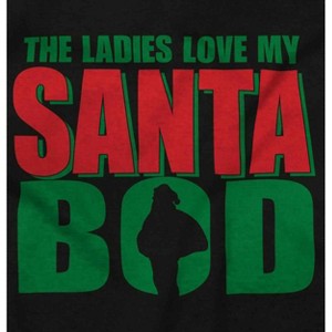 Funny Christmas Ladies Love Santa Bod Mens Graphic T Shirt Tees Brisco Brands - 1 of 4