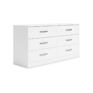 Signature Design by Ashley Casual Flannia 6 Drawer Dresser, White - 1 of 4
