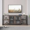 TV Stand for 65 Inch TV, Entertainment Center, TV Table and Console, TV Cabinet with Adjustable Shelves, Industrial - 2 of 4