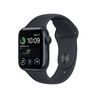 Apple Watch SE GPS 40mm Midnight Aluminum Case with Midnight Sport Band  (2022, 2nd Generation) - M/L