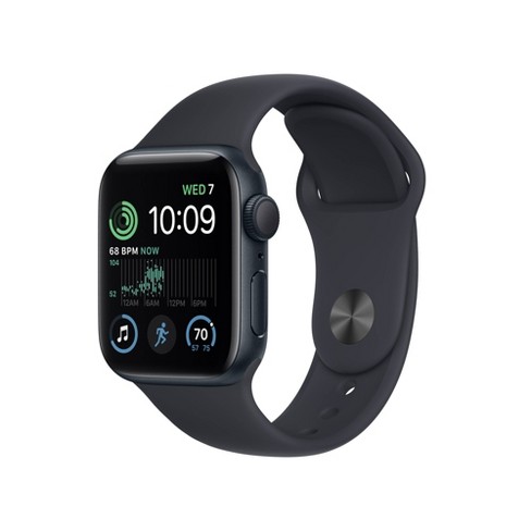 Apple Watch SE GPS 44mm Midnight Aluminum Case with Midnight Sport Band  (2022, 2nd Generation) - M/L