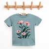 The Juniper Shop Pink Daisies Watercolor Youth Short Sleeve Tee - L - Ocean - 2 of 4