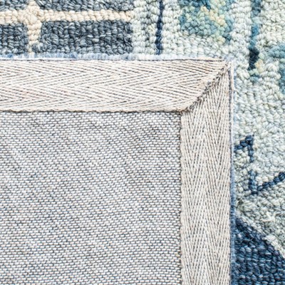 Hand-Tufted Capri Blue Wool & Silk 5'x8' Rectangular Rug