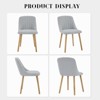 Set of 2 Modern Dining Chairs - Ergonomic Fabric Upholstered w/Oak Legs - 300lb Capacity - Scratch-Resistant & Easy Assembly for Dining Room - 3 of 4