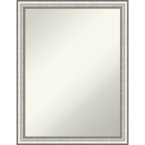21" x 27" Non-Beveled Salon Silver Narrow Wall Mirror - Amanti Art: Modern Polystyrene Framed, Rectangle Decorative Mirror - 1 of 4