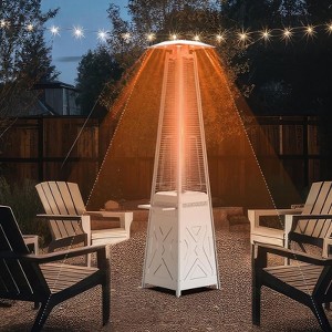 Jojoka Propane Patio Heater, 42000 BTU Stainless Steel Outdoor Gas Heater with Wheels & Beverage Rack for Home and Commercial - 1 of 4