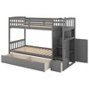 Grungis Twin/Twin/Full Loft Bed with Safey Guardrail and Ladder,Modern Bunk Bed with Drawers,Loft and Bunk Bed for Bedroom - 4 of 4