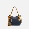 MKF Collection Jaseli Women’s Hobo Bag with Wristlet Bracelet Keychain with a Credit Card Holder by Mia K - Navy Mustard - 2 of 4