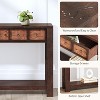TackView 59''Long Console Table, Wooden Entryway Table with 2 Drawers & Open Storage Shelf - 4 of 4