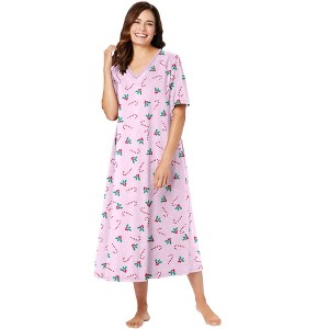 Dreams & Co. Long Print Sleepshirt - 1 of 4