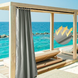 Yescom 54"x84" Outdoor Curtain Panel Drape 2 Pack - 1 of 4