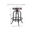 Signature Design by Ashley Set of 2 Valebeck Tall Swivel Barstools Bark : 30" Fixed Height, Round, Two-Tone Finish - 4 of 4