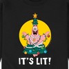 Men's - SpongeBob SquarePants - Patrick It's Lit Graphic Fleece Sweatshirt - 2 of 4