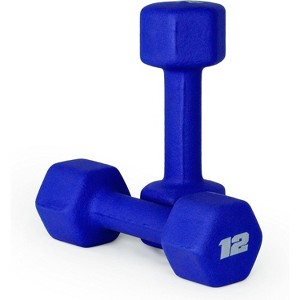 CAP Barbell Neoprene Coated Dumbbell Set, Color Coded Free Weights, Multiple Sizes & Color Options - 1 of 4
