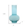 HomeRoots Set of Two Aqua Glass Round Table Vases - 3 of 4