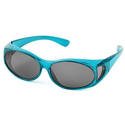 Polarized Wear-Over Sunglasses by Calabria 2866 (Grey W/Crystals, Grey)