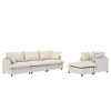 YOOCOZZ Chenille Upholstered Sectional Sofa with 3-Seat Sofa, Single Sofa and 4 Pillows - 2 of 4