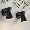 John Timberland Vance Modern Outdoor Wall Light Fixtures Set of 2 Black LED Dark Sky Swivel Head 8" for Post Exterior Barn Deck House - 2 of 4