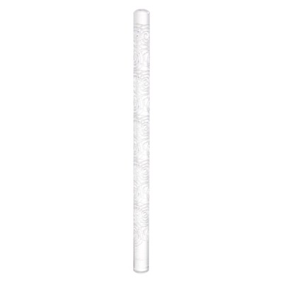 Unique Bargains Acrylic Embossed Non-Stick Smooth Head Round Baking Rolling Pin