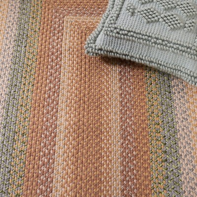 Handmade Blue Braided Reversible Cotton Area Rug 2'6" x 5'