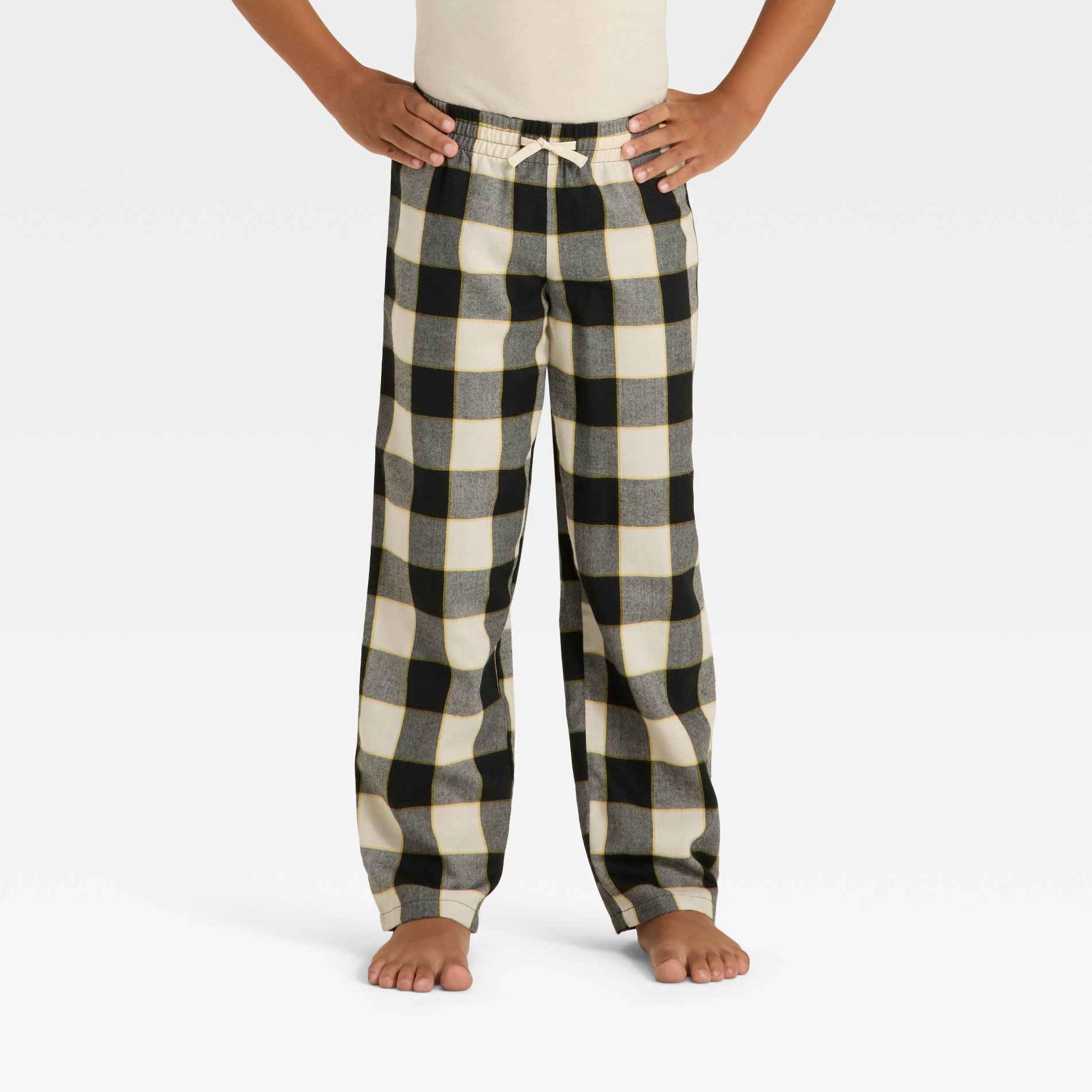 Boys' Plaid Pajama Pants - Cat & Jack™ Black M