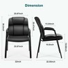 Grungis Office Chair with Padded Arms,PU Leather Desk Chair for Adult,Student - 3 of 4