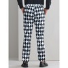 Lars Amadeus Men's Flat Front Straight Leg Argyle Plaid Trousers - 3 of 4