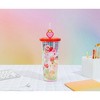 Silver Buffalo Care Bears x Strawberry Shortcake 24-Ounce Carnival Cup With Straw Topper Charm - 4 of 4