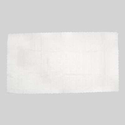 Unique Bargains Polyester Square  Lace Tablecloths with Floral Design for Weddings Birthday Party Decoration