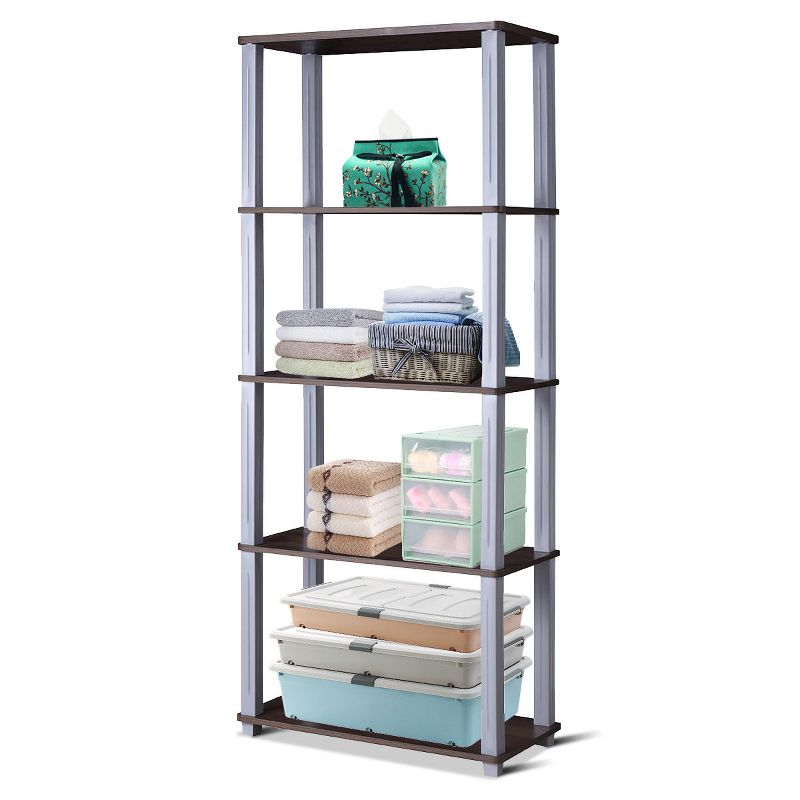 Tangkula 5-Tier Storage Rack Display Shelves Bookshelf for Home Office, 4 of 8