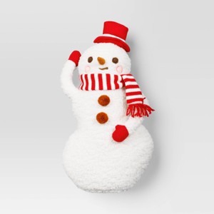 18" Christmas Snowman Pillow - Wondershop™ - 1 of 4