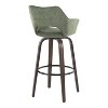 LumiSource Set of 2 Mustang Barstools Dark Fabric/Black Metal - 4 of 4