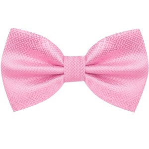 INSPIRE CHIC Men's Adjustable Solid Pre-tied Bow Tie - 1 of 4