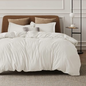 3 pieces Duvet Cover Soft Double Brushed Bedding Set for Kids & Adults Zipper Closure - 1 of 4