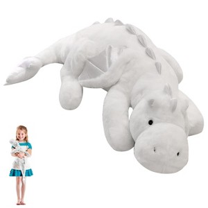 TITQWOP Dinosaur Plush Toy Pillow, Cute Stuffed Animal Toys, Soft Long Dinosaur Body Pillow Gift for Kids Boys Girls 28inch - 1 of 4