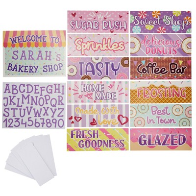 Blue Panda 10 Pieces Directional Signs for Donut Birthday Party