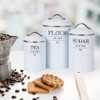 Food Storage Containers ,Kitchen Canisters Set of 3,Vintage Coffee Tea Sugar Container Sets with Airtight Lids, for Kitchen Countertop Decor - 2 of 4