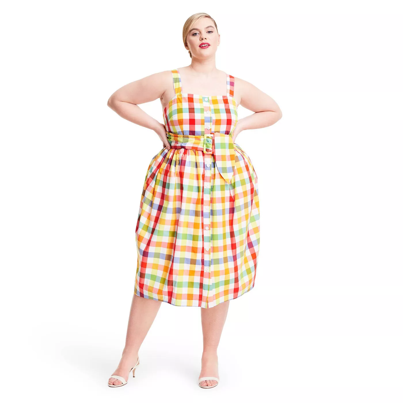 Plaid Wide Strap Tie Waist Dress - Christopher John Rogers for Target