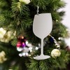 Slickblue Decorative Wine Glass Ornament - 3.375" x 1.5" - Ideal for Holiday Tree Decorations - 2 of 3
