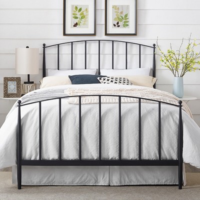 Whitney Classic Queen Metal Bed with Tapered Posts and Slats