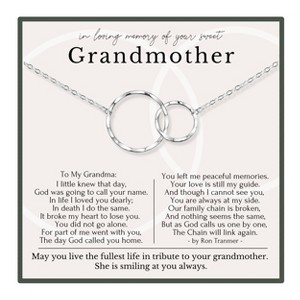 HOPE LOVE SHINE Loss of Grandmother Sympathy Gift – 2 Ring Necklace Memorial Jewelry In Memory of Grandma - 1 of 4